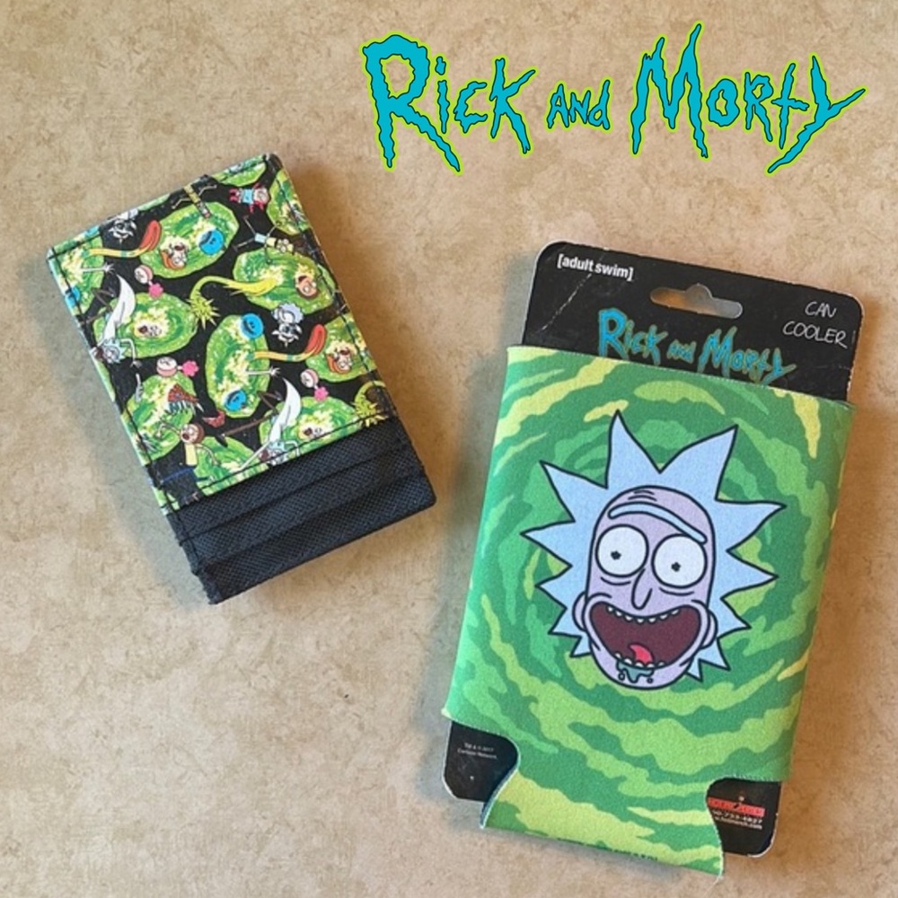 Rick and Morty Money Clip and Drink Koozie Bundle